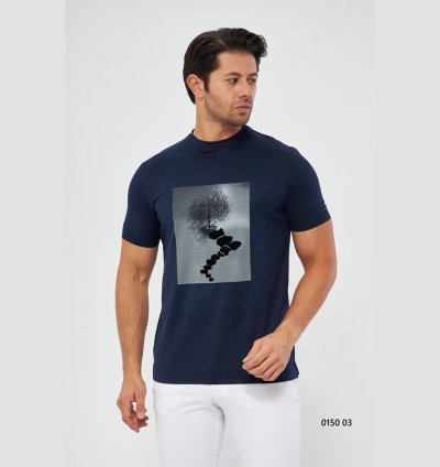 UTES Beyz Baskılı Erkek T-Shirt