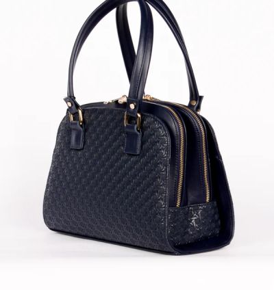 T4902 Evan Tuğba Kadın Kol Çantası Hasır Lacivert