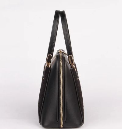 T4409-2 Becca Tuğba Kadın Kol Çantası Leopar Siyah